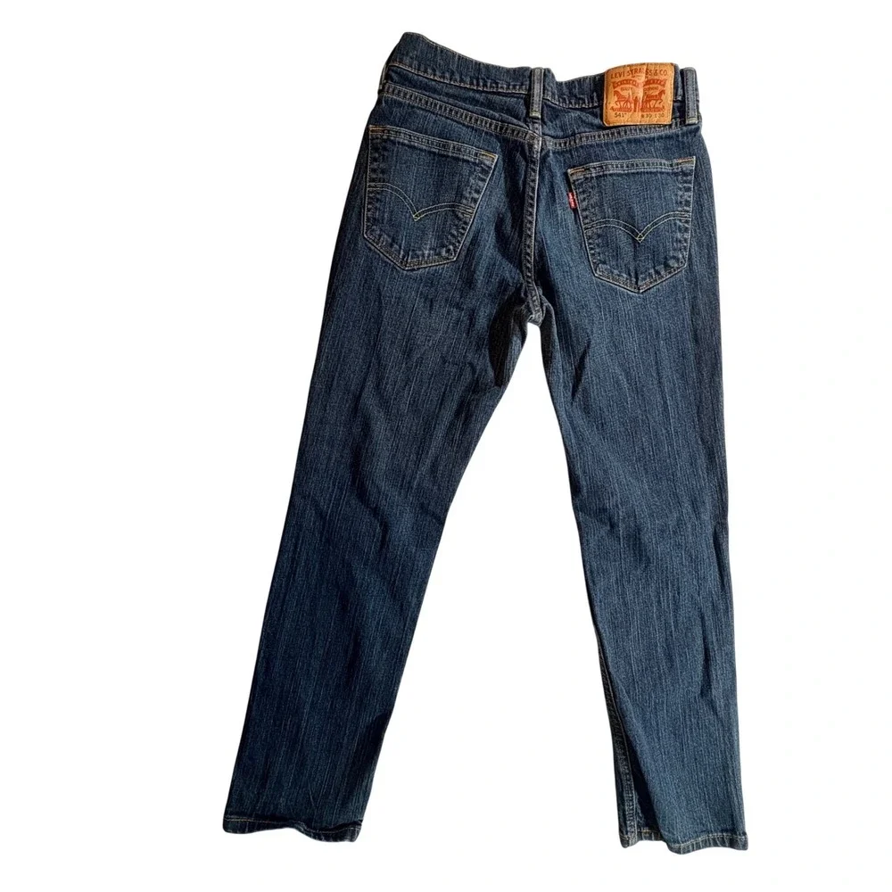 Levi's 541 Athletic Taper Mens 30x30 Dark Wash Blue Stretch Denim Jeans
